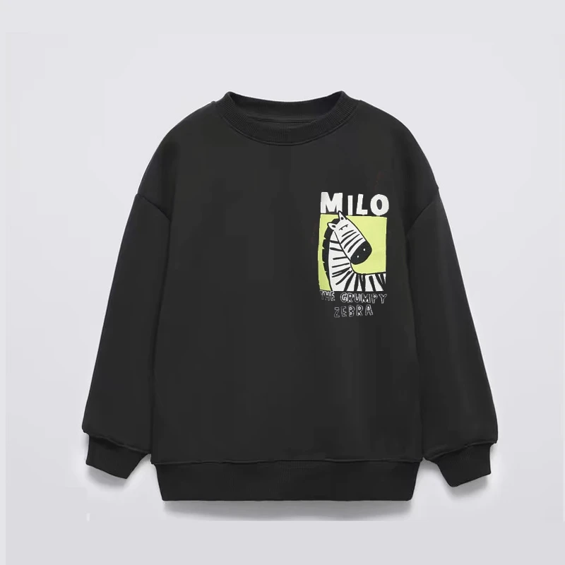 Sudadera infantil de algodón con estampado en dibujos animados - imagen 2