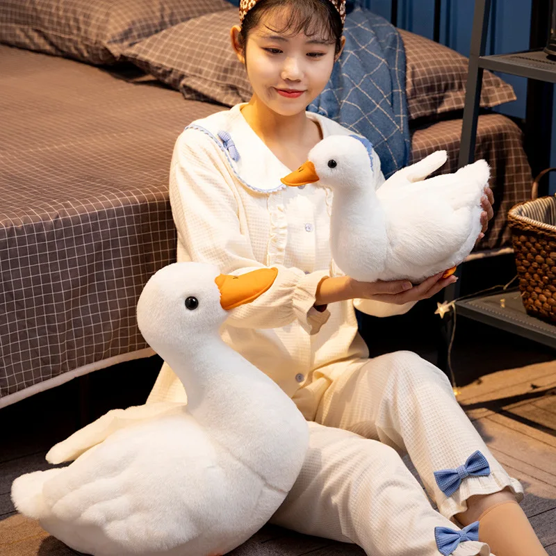 Peluche de pato blanco suave y tierno para niños, almohada de animal - imagen 3