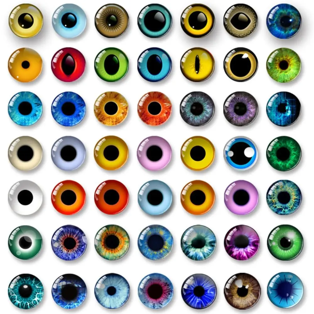 Ojos artesanales de cristal brillante para muñecas y marionetas - imagen 4
