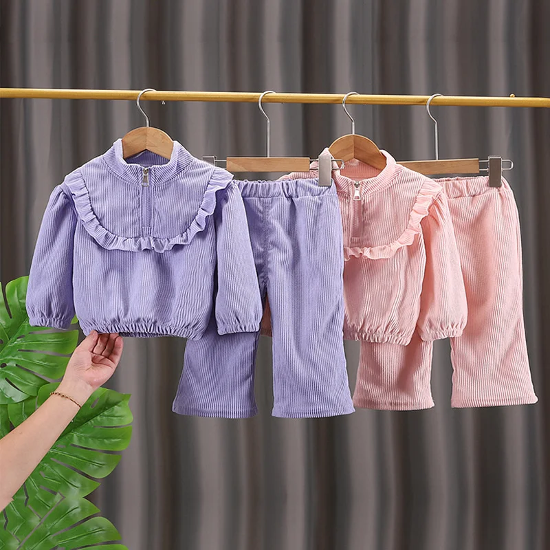 Conjuntos de otoño para niñas – Sudadera manga larga y pantalones - imagen 4