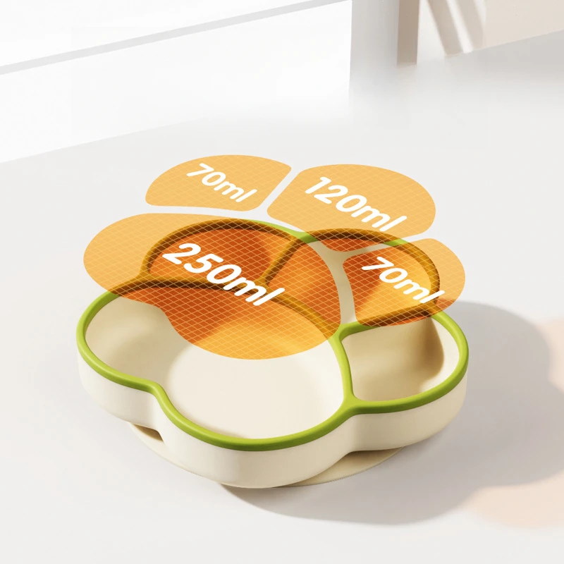 Plato de comedor de silicona con succión para bebé – dibujos animados - imagen 4