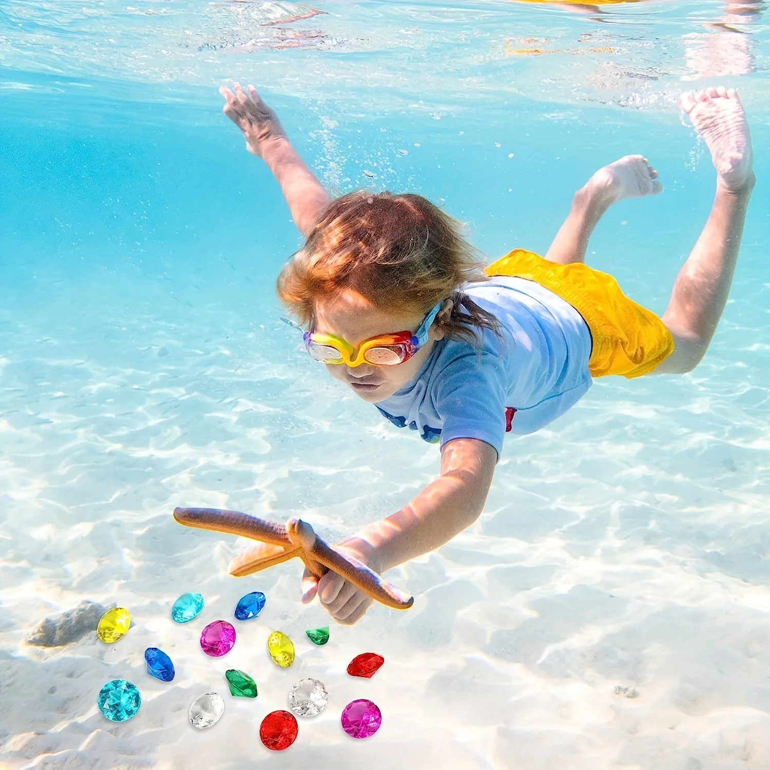 Gemas acrílicas para natación subacuática
