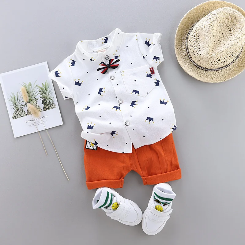 Conjunto de verano para niños con camisa y pantalones cortos - imagen 3