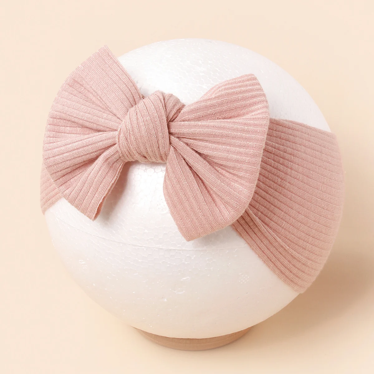 Diadema tejida para bebés con lazo de colores y estilo deportivo - imagen 4