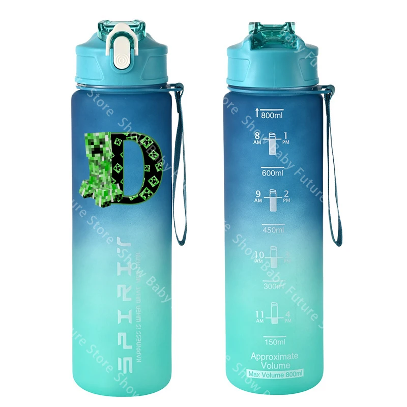Botella con pajita Minecraft a prueba de fugas