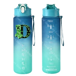 Botella con pajita Minecraft a prueba de fugas
