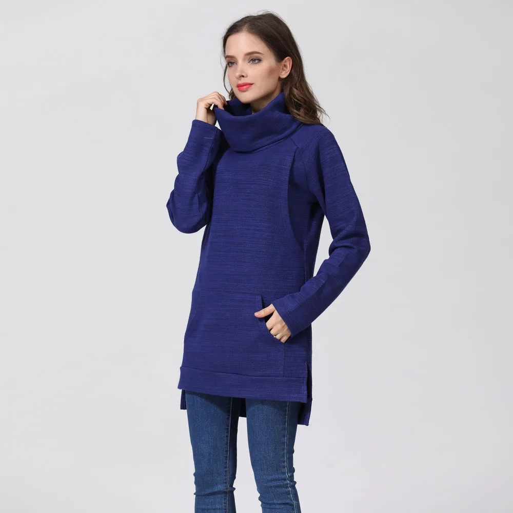Abrigo de lactancia cuello tortuga y sudadera capucha para invierno - imagen 2
