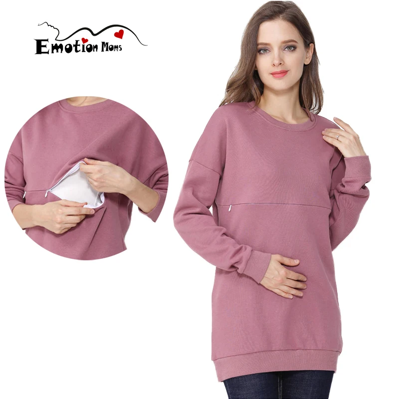Sudadera de lactancia de invierno con capucha de algodón grueso - imagen 4