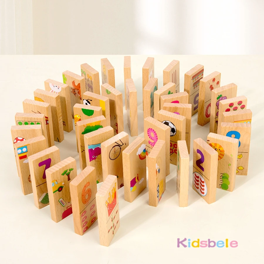 Rompecabezas de madera Montessori con números para aprender