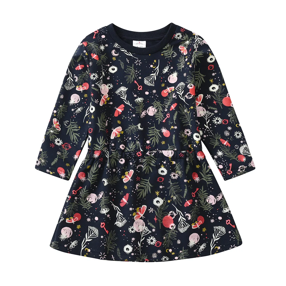 Vista frontal del vestido infantil DXTON