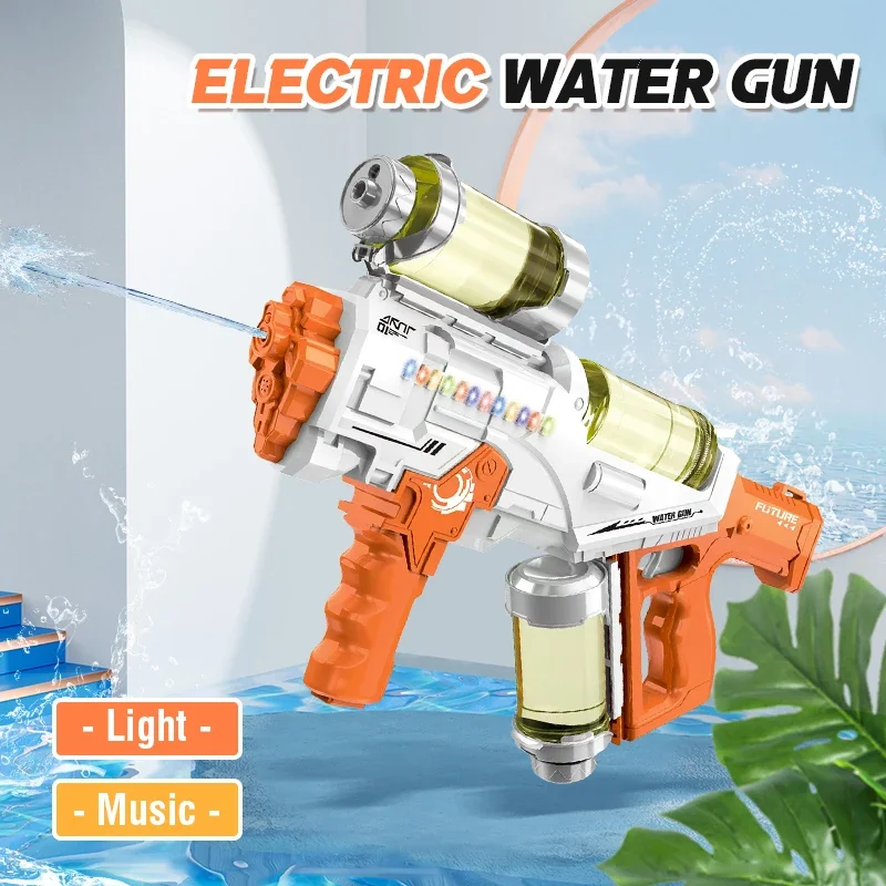 Pistola de agua eléctrica automática para niños con luz - imagen 4