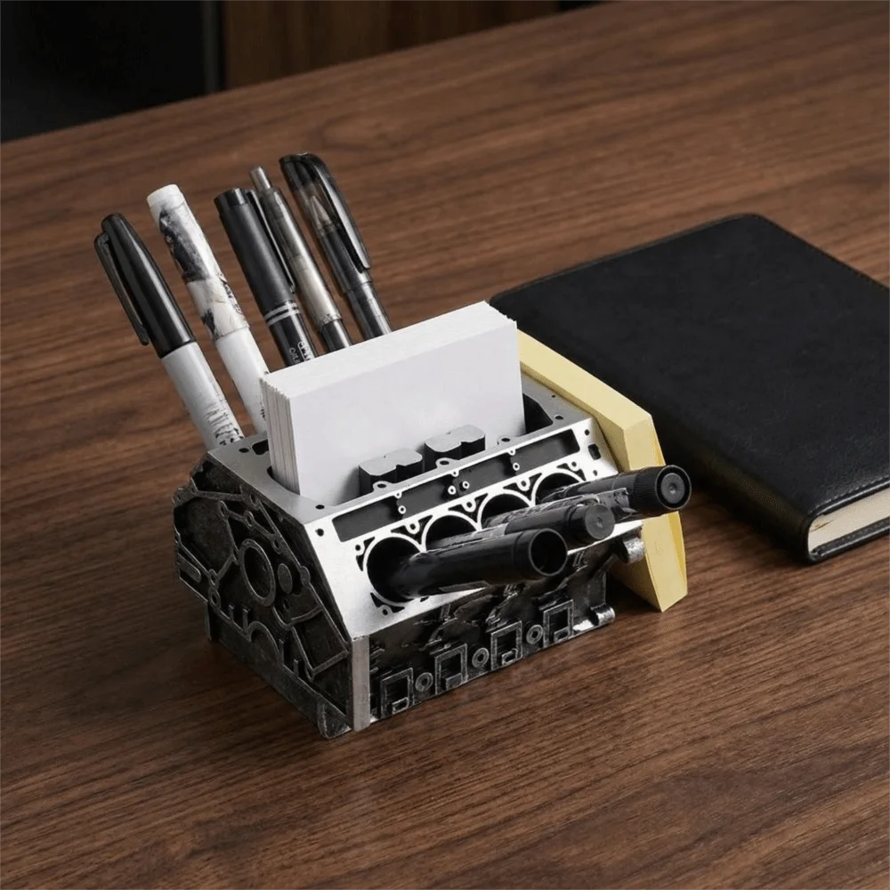 Soporte para tarjetas y bolígrafos, decorativo y práctico