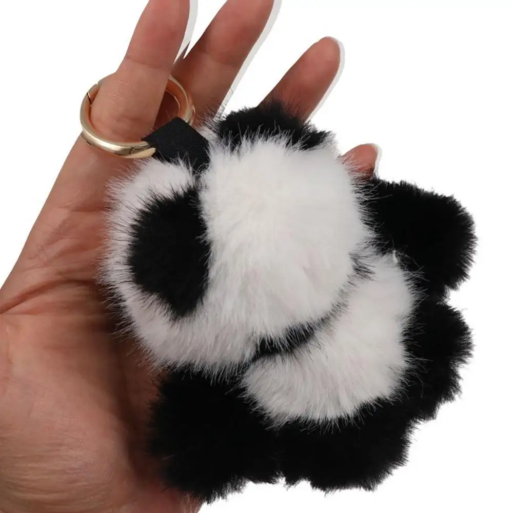 Llavero de pelo imitación piel de visón con panda para bolso - imagen 4