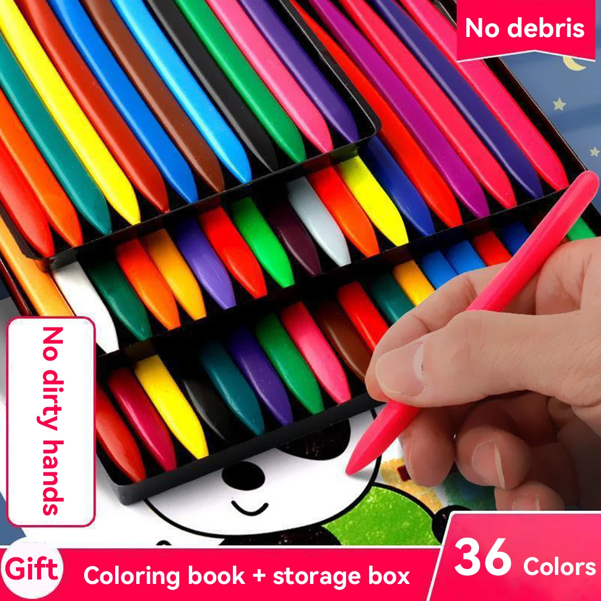 Crayón borrable triangular para pintar sin manchar manos de niños