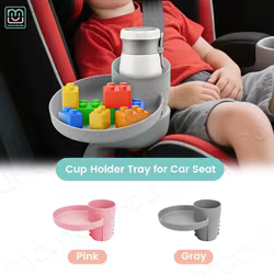 Organizador de asiento coche para bebé con portavasos y bandeja