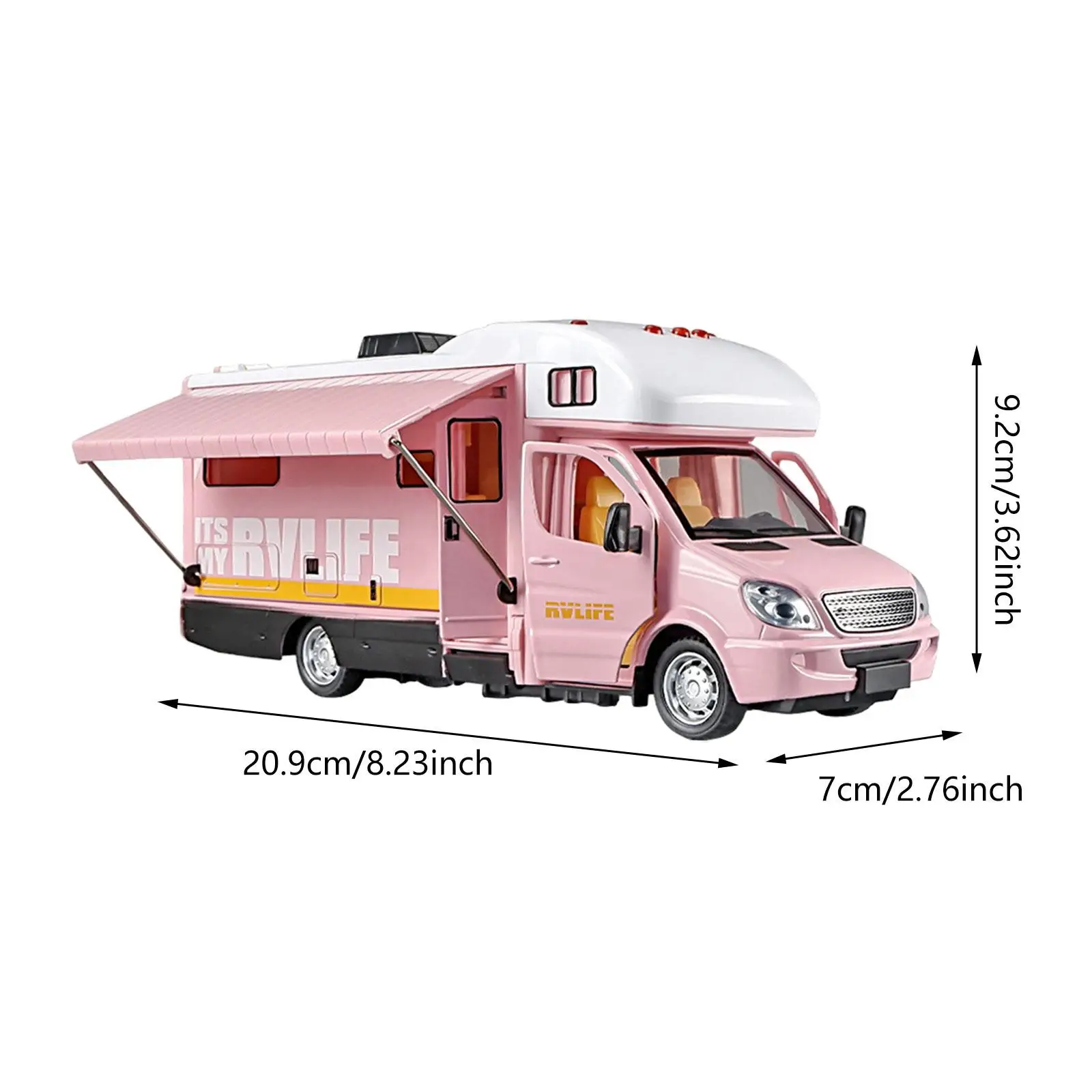 1:32 Side Door Open Alloy Camper Motorhome Toy Diecast Model Car for Tabletop Ornament Party Toy Age 3 4 5 6 Kids Toddlers Gifts 1:32 Side Door Open Alloy Camper Motorhome Toy Diecast Model Car for Tabletop Ornament Party Toy Age 3 4 5 6 Kids Toddlers Gifts