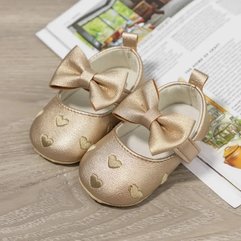 Botines bebe primeras pasos – Antideslizante con lazo bordado - imagen 2