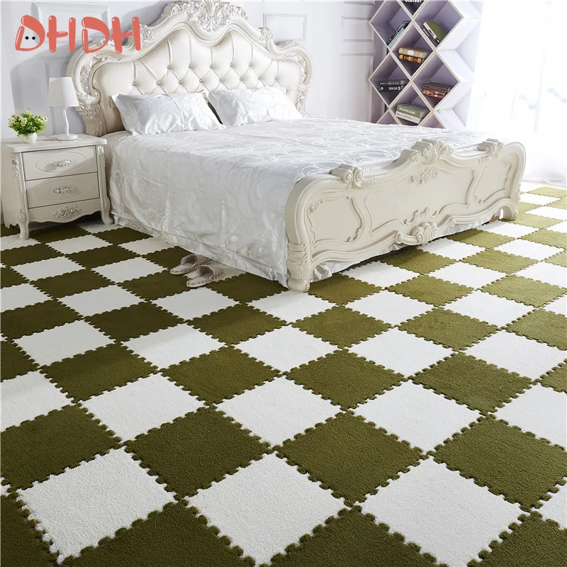 Alfombra de juego infantil de felpa suave para bebés y niños