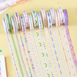 Cinta washi decorativa con flores kawaii para manualidades y álbumes