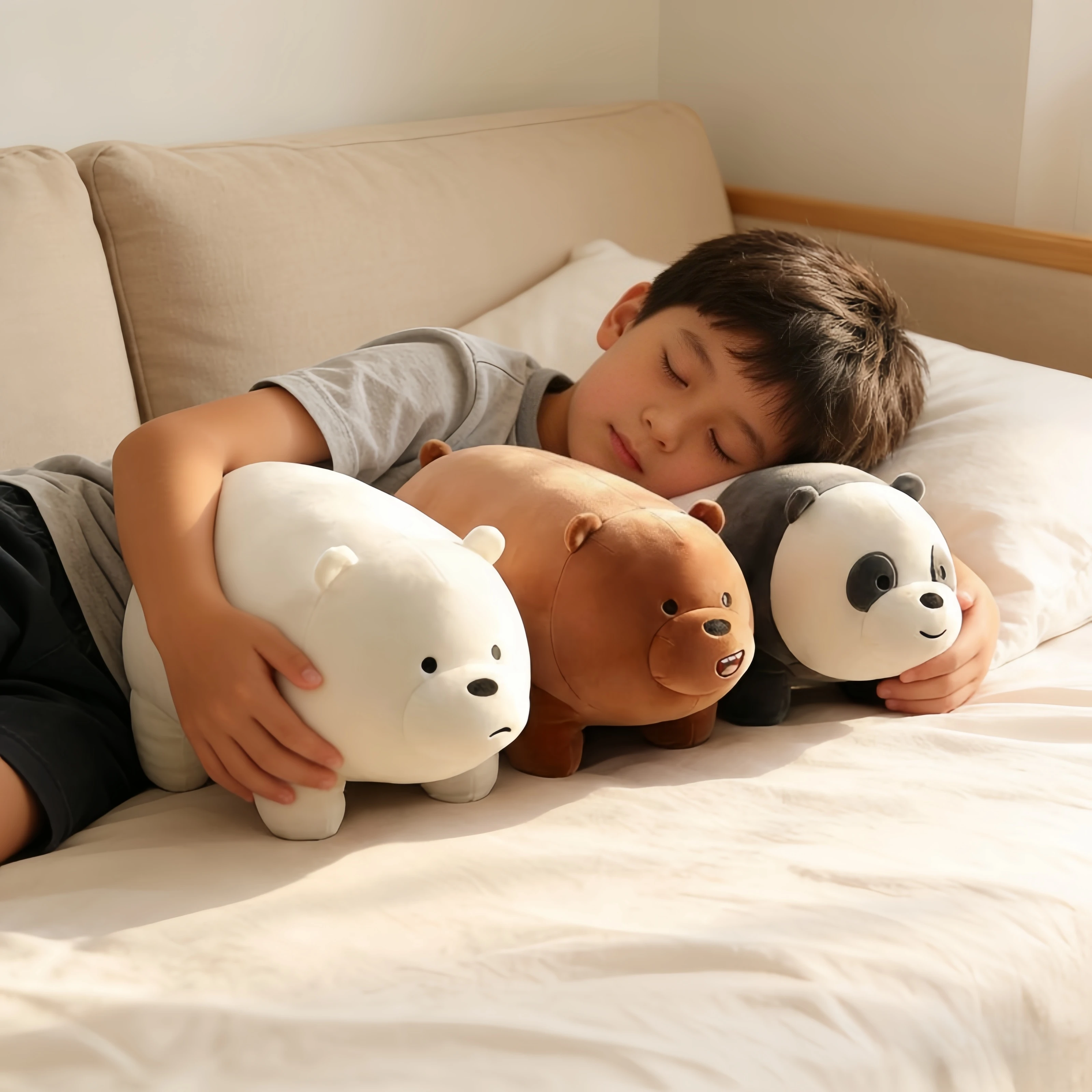 Peluche oso polar gigante We Bare Bears ultra suave para sofá - imagen 5