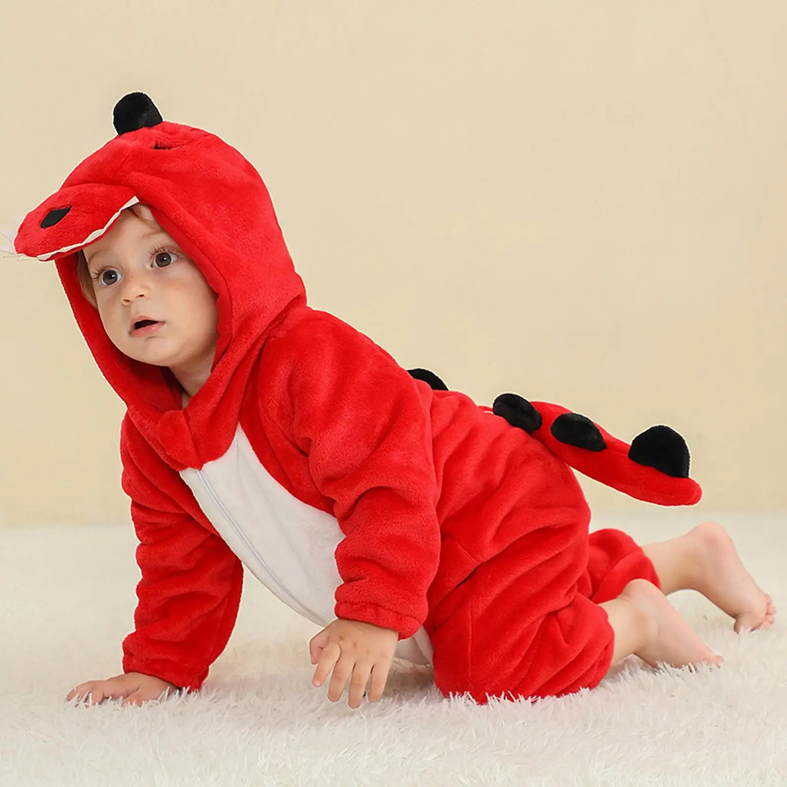 Mono con capucha Halloween Stegosaurus para dormir y diario - imagen 4