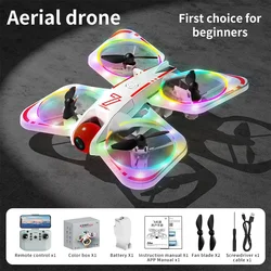 Drone para niños con luces LED de colores y cámara