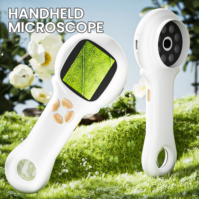 Microscopio infantil de mano con pantalla LCD y luz LED para niños - imagen 2