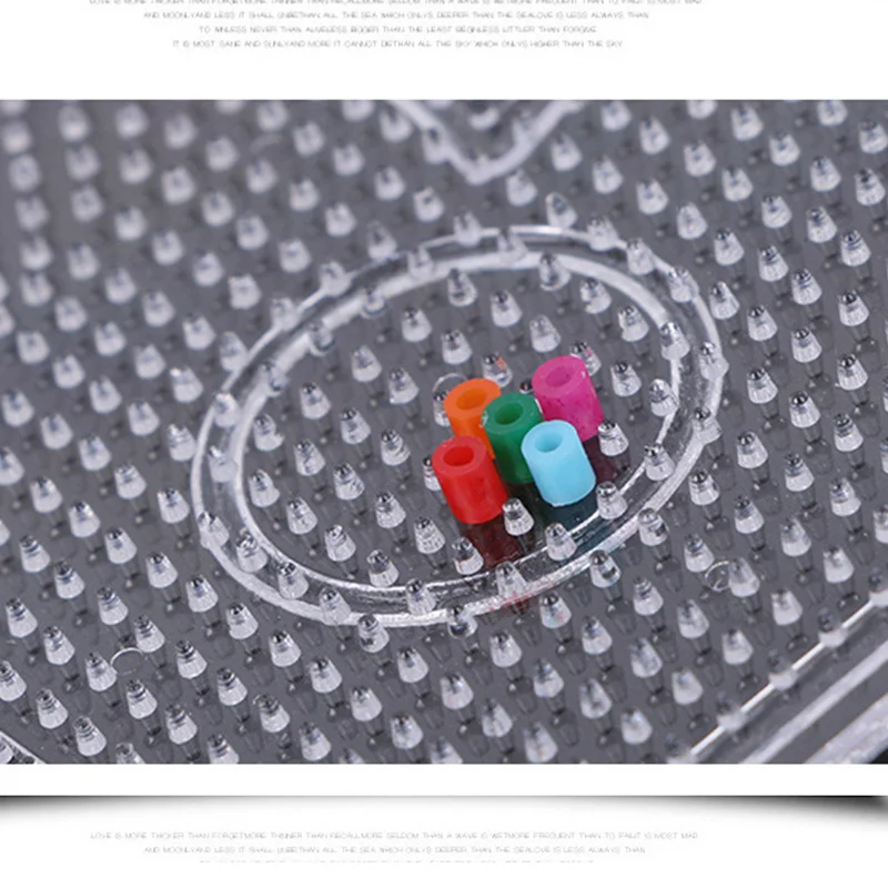 Tableros transparentes PE para cuentas Perler – 4 unidades con plantilla perforada - imagen 5