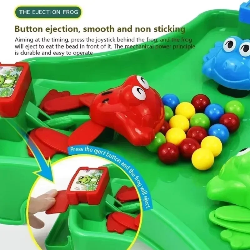 Juego educativo con rana que come frijoles, rompecabezas de mesa - imagen 4