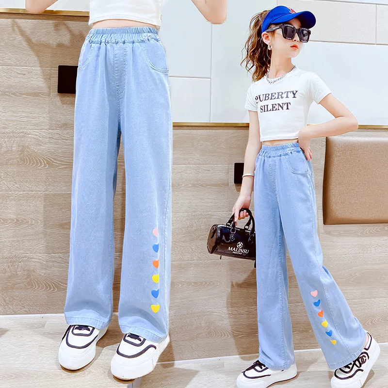 Pantalones de Tencel para niñas en estilo urbano