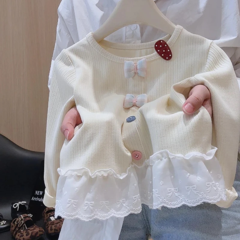 Camiseta manga larga algodón bebé niña - Top nivel A primavera - imagen 5
