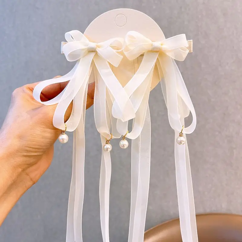 Lazo para el pelo de niñas con pasador de malla elegante - imagen 3