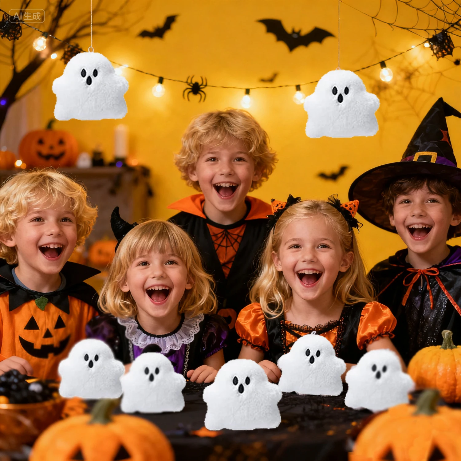 Llavero de peluche mini fantasma Halloween, juguete blando - imagen 3