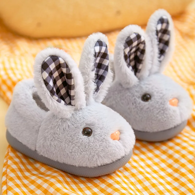 Zapatillas antideslizantes cálidas de piel para niño y niña - imagen 2
