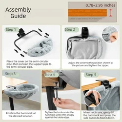 Cama semicircular para gatos desmontable antideslizante plegable