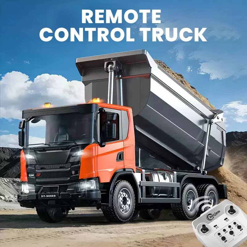 Camión volquete RC DOUBLE E593 con luz y sonido