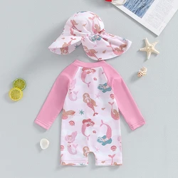 VISgogo traje de baño niña con estampado de concha de mar