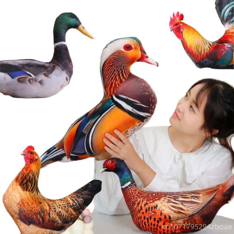 Cojín de peluche animales kawaii para niños con forma de gallina - imagen 2