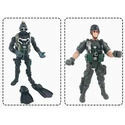 Figura de acción de soldado para niños con accesorios de juego
