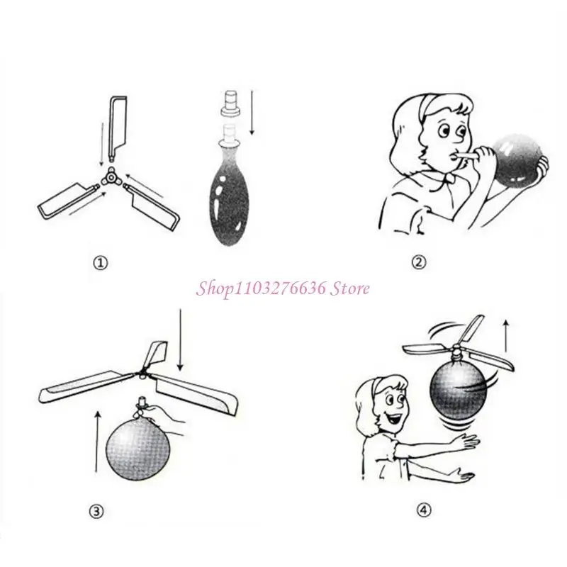 Juego de helicópteros con globos creativos para regalo infantil