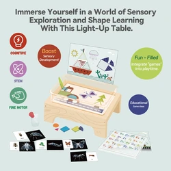Luz nocturna Montessori con luz sensible y tablero fluorescente