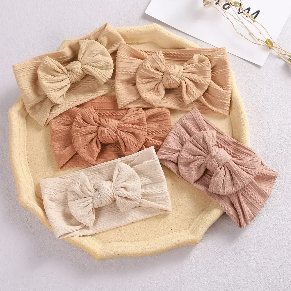 Diadema bebé recién nacido con lazo Jacquard elástico de moda - imagen 5