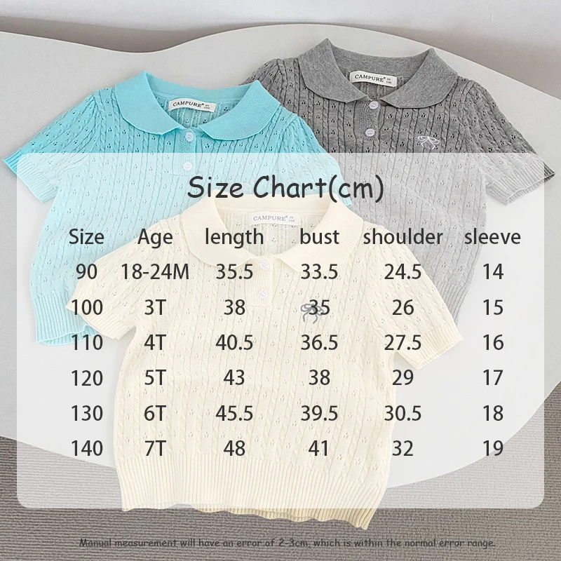Camiseta polo infantil con cuello y lazo