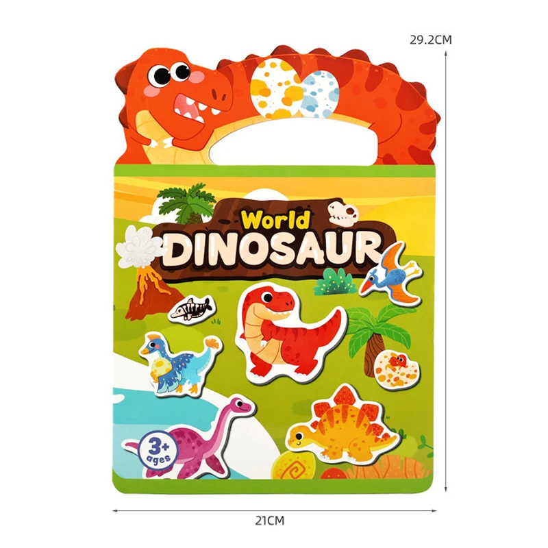 Libro de pegatinas reutilizables Montessori multitemático para niños - imagen 5