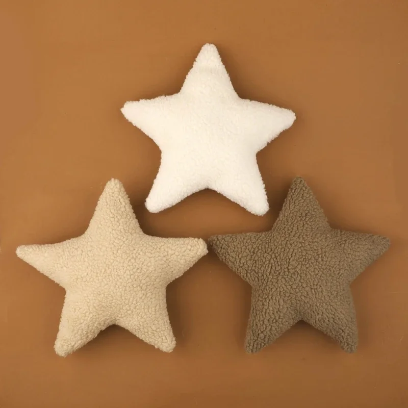 Almohada estrella de felpa suave para posar al bebé recién nacido