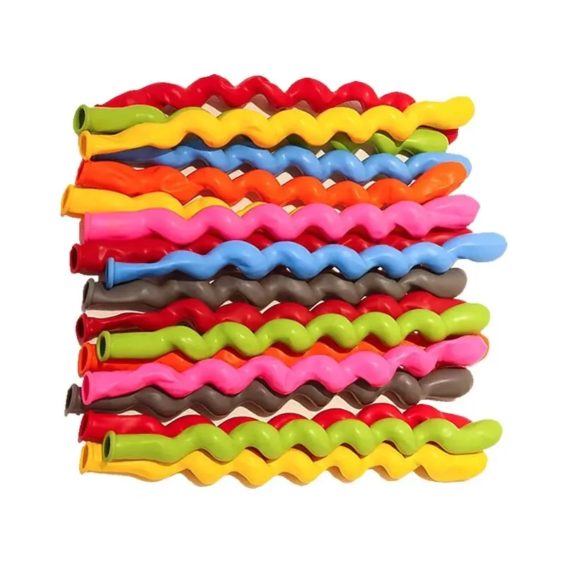Globos espirales de látex para fiestas y celebraciones - colores vivos