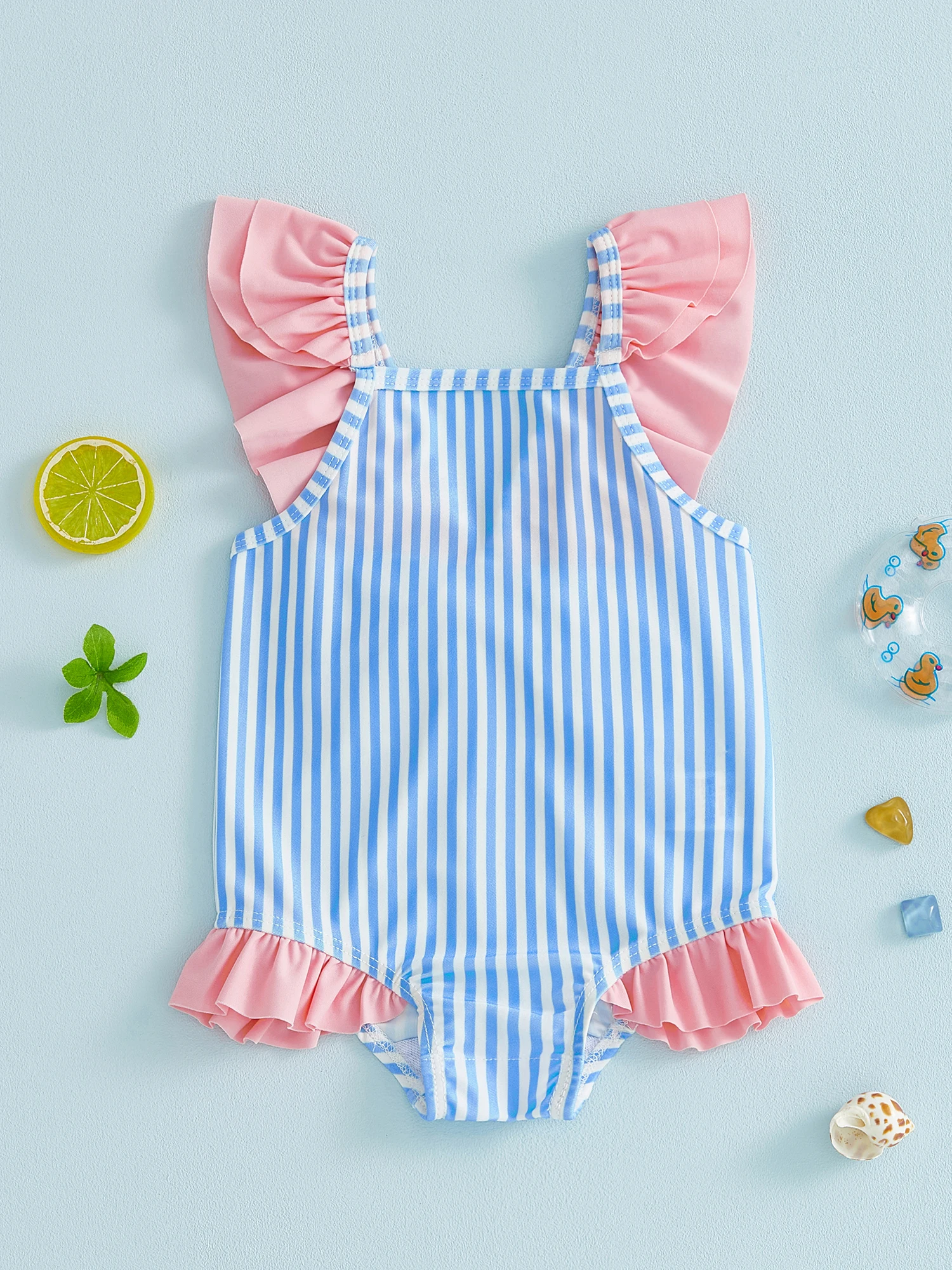 Traje de baño con manga voladora