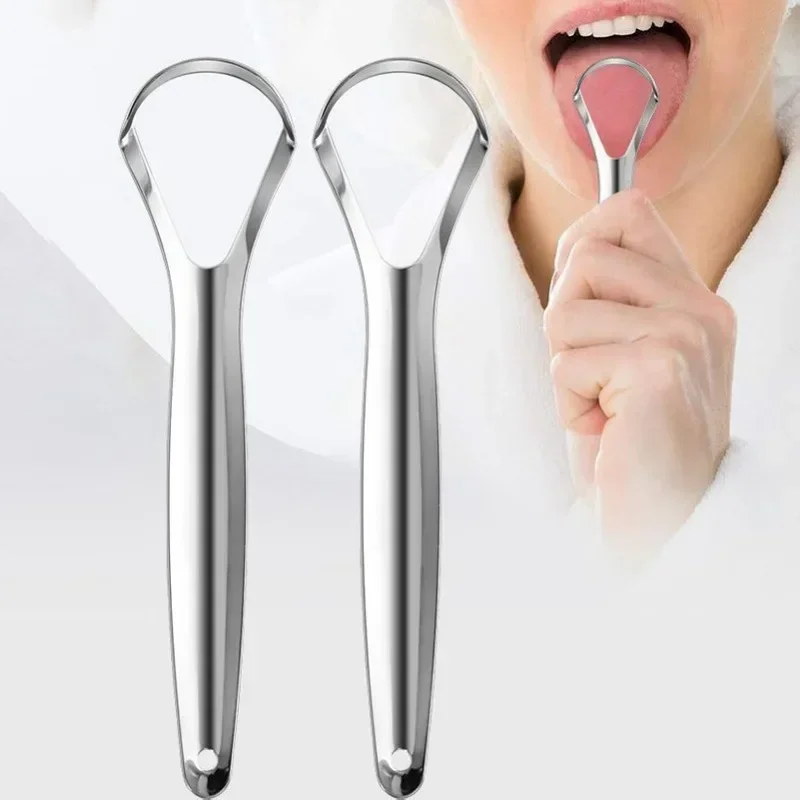Limpiador de lengua de acero inoxidable para halito fresco - imagen 2