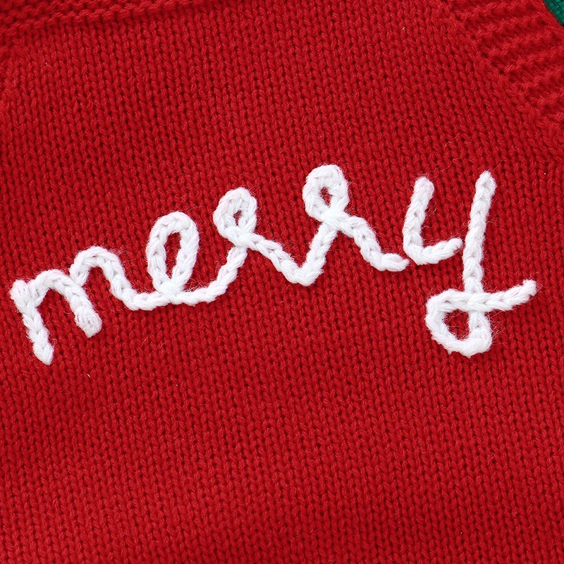 Body bebé de punto navideño rojo sin mangas para invierno - imagen 3