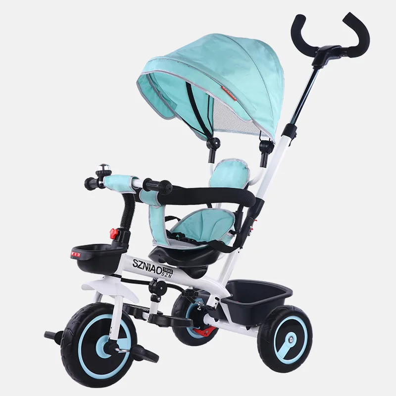 Triciclo infantil con sombrilla para niños – Tres ruedas - imagen 5